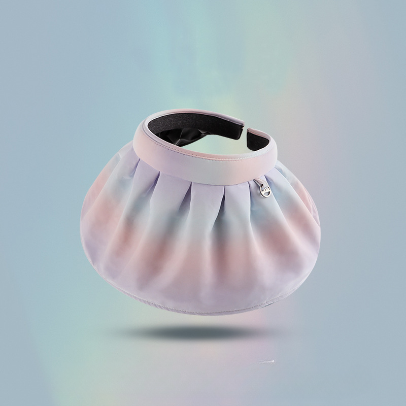 Wholesale Summer Outer Rainbow Gradient Vinyl Shell Hat